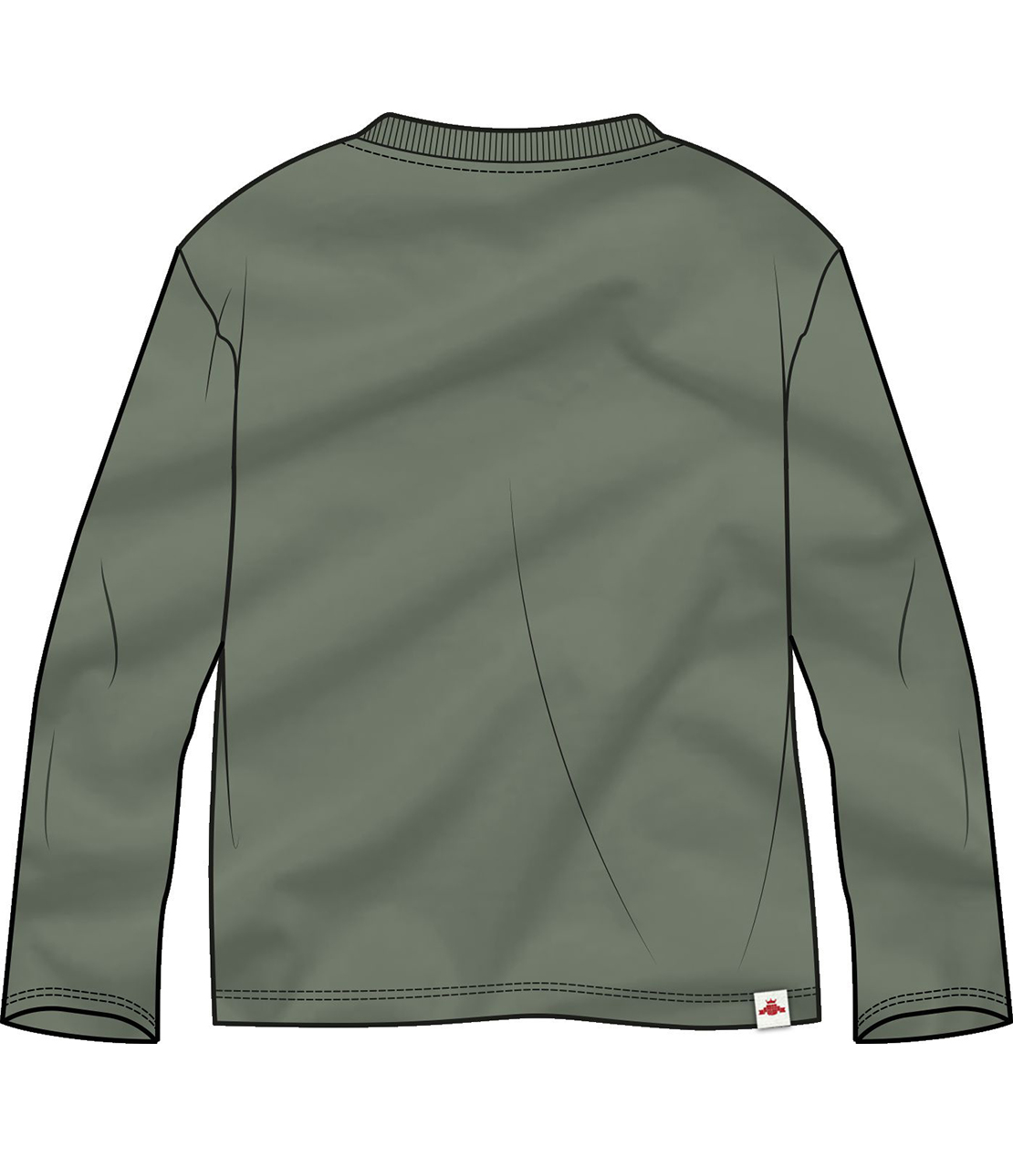 ボーイズ ロングTシャツ 詳細画像 オリーブ 2